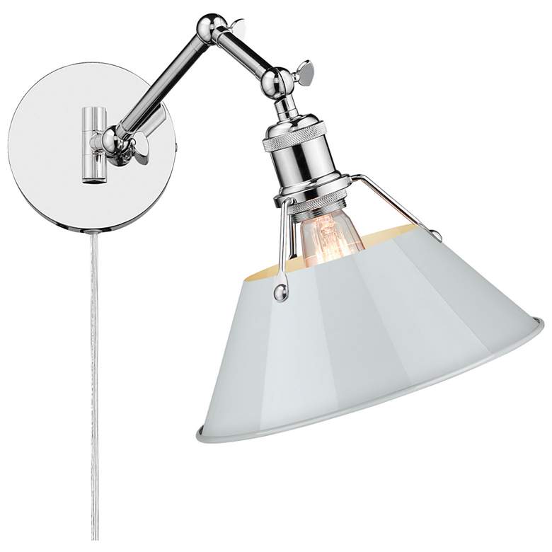 Image 1 Orwell 10" Wide Swing Arm in Chrome with Dusky Blue