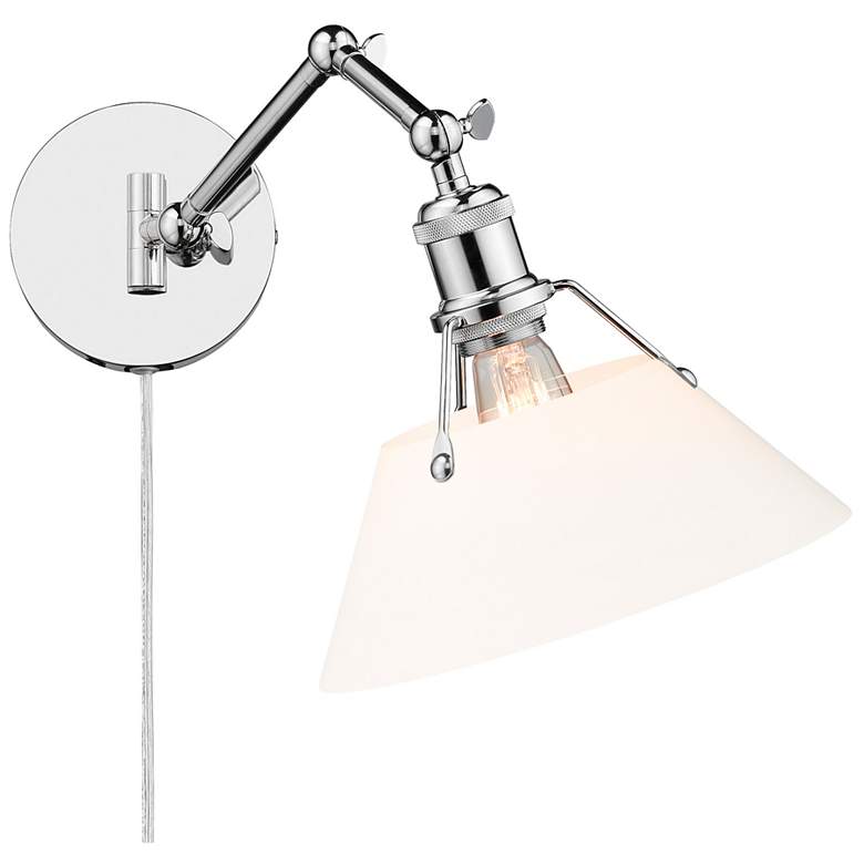 Image 1 Orwell 10" Wide Swing Arm in Chrome with Opal Glass