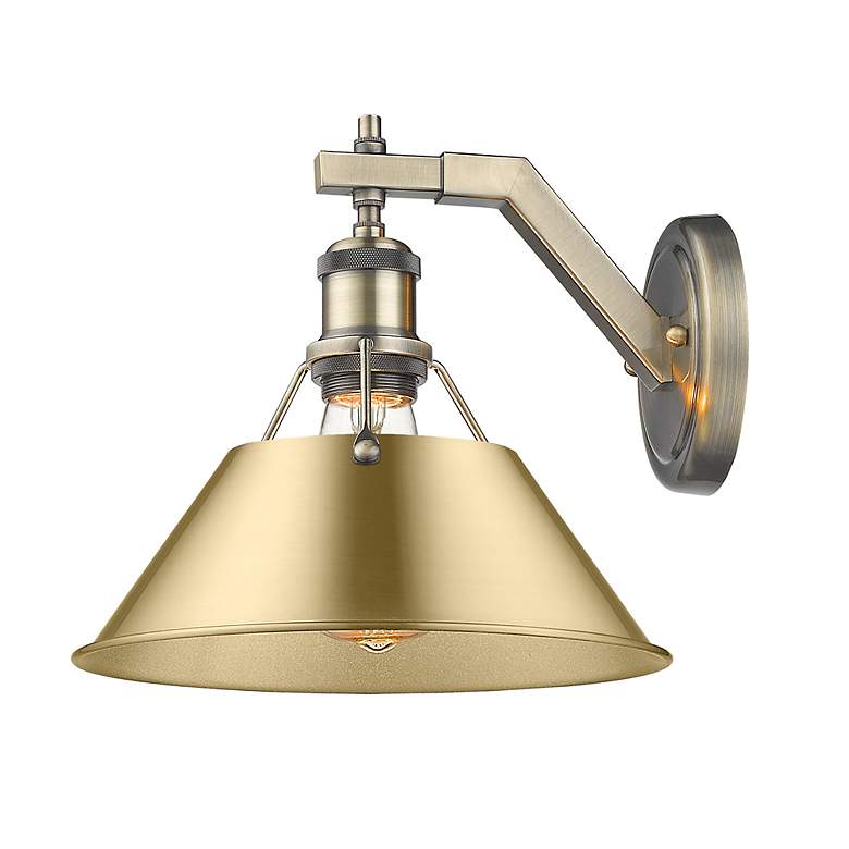 Image 3 Orwell 10" Wide Wall Sconce in Aged Brass with Brushed Champagne Bronz more views