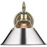 1_Orwell 10" Wide Wall Sconce in Aged Brass with Chrome