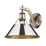 2_Orwell 10" Wide Wall Sconce in Aged Brass with Chrome more views