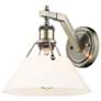 1_Orwell 10" Wide Wall Sconce in Aged Brass with Opal Glass