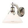 2_Orwell 10" Wide Wall Sconce in Aged Brass with Opal Glass more views