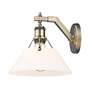3_Orwell 10" Wide Wall Sconce in Aged Brass with Opal Glass more views