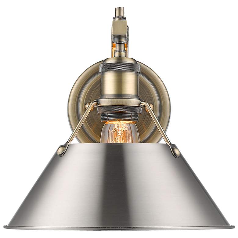 Image 1 Orwell 10" Wide Wall Sconce in Aged Brass with Pewter