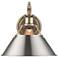 Orwell 10" Wide Wall Sconce in Aged Brass with Pewter