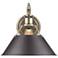Orwell 10" Wide Wall Sconce in Aged Brass with Rubbed Bronze