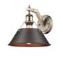 2_Orwell 10" Wide Wall Sconce in Aged Brass with Rubbed Bronze more views