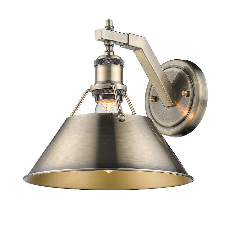 Image 2 Orwell 10" Wide Wall Sconce in Aged Brass more views
