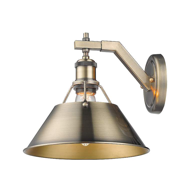 Image 3 Orwell 10" Wide Wall Sconce in Aged Brass more views