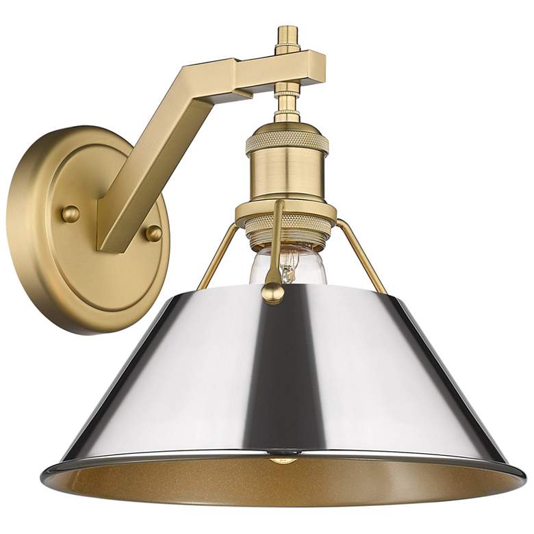 Image 1 Orwell 10" Wide Wall Sconce in Brushed Champagne Bronze with Chrome