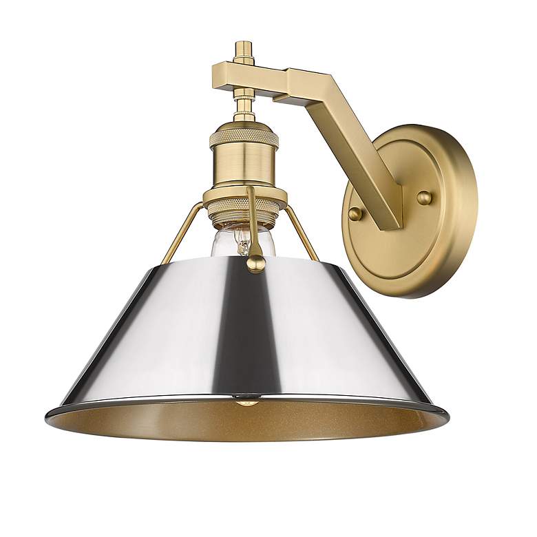 Image 2 Orwell 10" Wide Wall Sconce in Brushed Champagne Bronze with Chrome more views