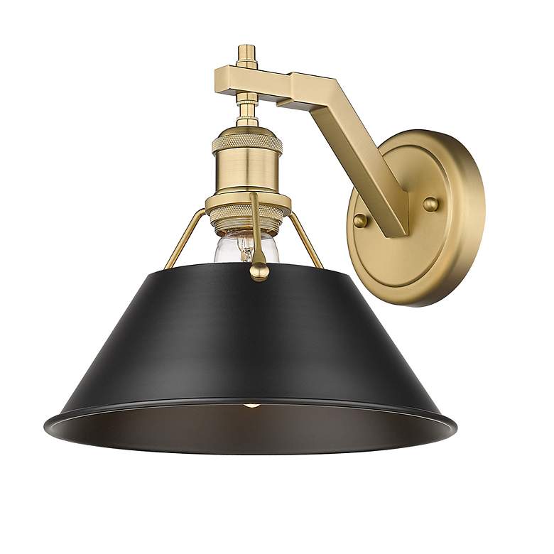 Image 3 Orwell 10" Wide Wall Sconce in Brushed Champagne Bronze with Matte Bla more views