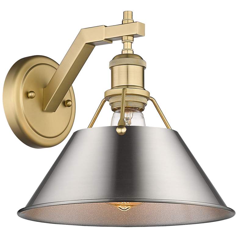 Image 1 Orwell 10" Wide Wall Sconce in Brushed Champagne Bronze with Pewter