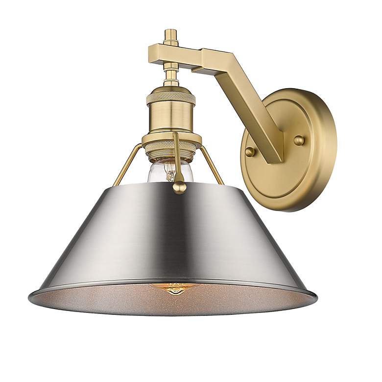 Image 2 Orwell 10" Wide Wall Sconce in Brushed Champagne Bronze with Pewter more views