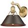 Orwell 10" Wide Wall Sconce in Brushed Champagne Bronze with Rubbed Br