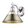 2_Orwell 10" Wide Wall Sconce in Chrome with Aged Brass more views