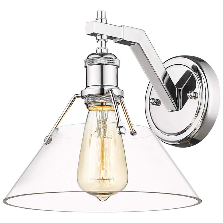 Image 1 Orwell 10" Wide Wall Sconce in Chrome with Clear Glass