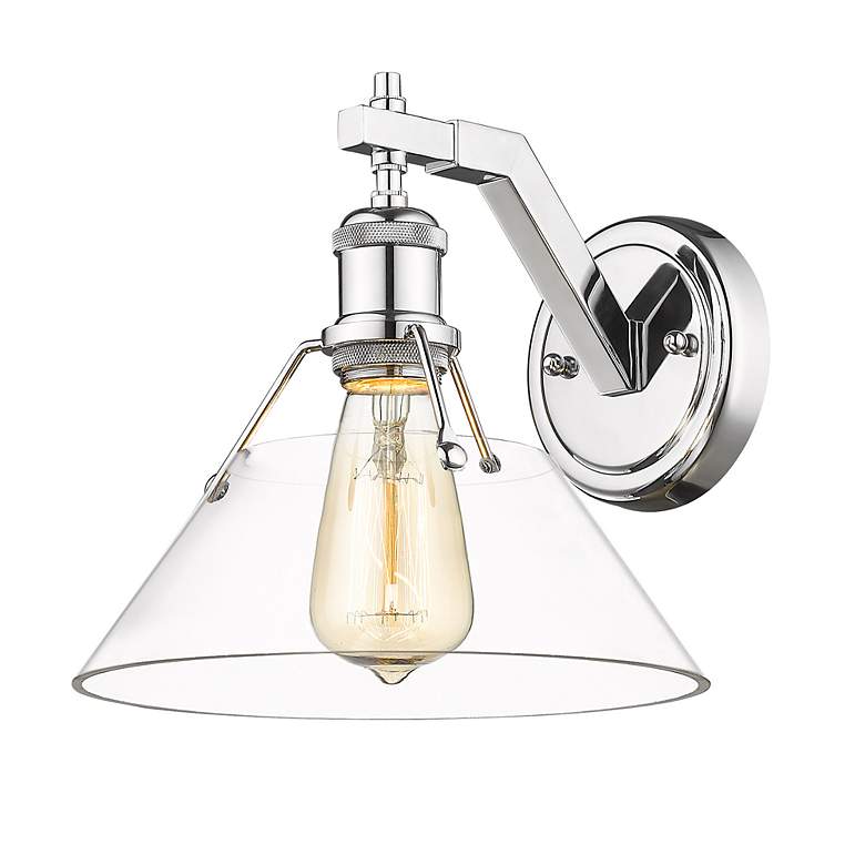 Image 2 Orwell 10" Wide Wall Sconce in Chrome with Clear Glass more views