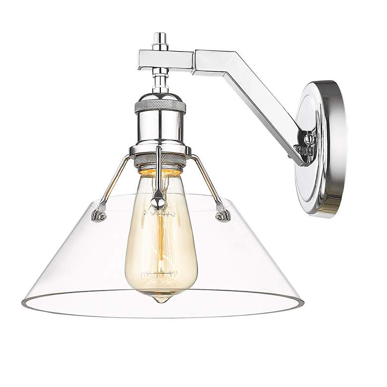 Image 3 Orwell 10" Wide Wall Sconce in Chrome with Clear Glass more views