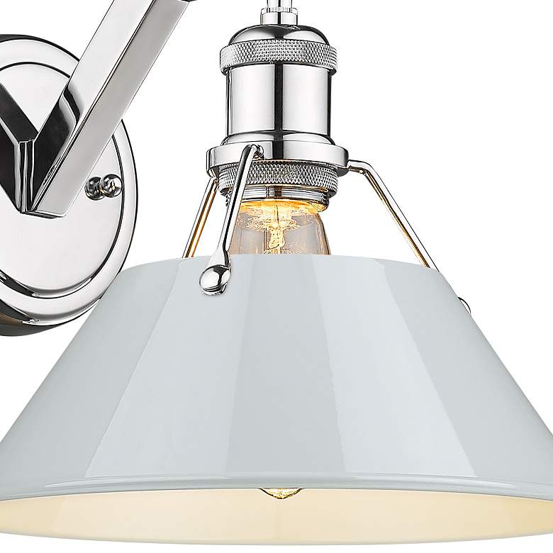 Image 2 Orwell 10" Wide Wall Sconce in Chrome with Dusky Blue more views