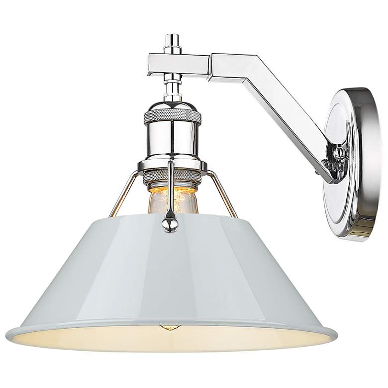 Image 4 Orwell 10" Wide Wall Sconce in Chrome with Dusky Blue more views