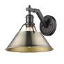 Thumbnail2 of Orwell 10" Wide Wall Sconce in Matte Black with Aged Brass more views