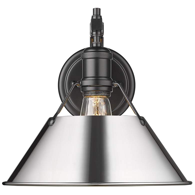 Image 1 Orwell 10" Wide Wall Sconce in Matte Black with Chrome