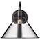 Orwell 10" Wide Wall Sconce in Matte Black with Chrome