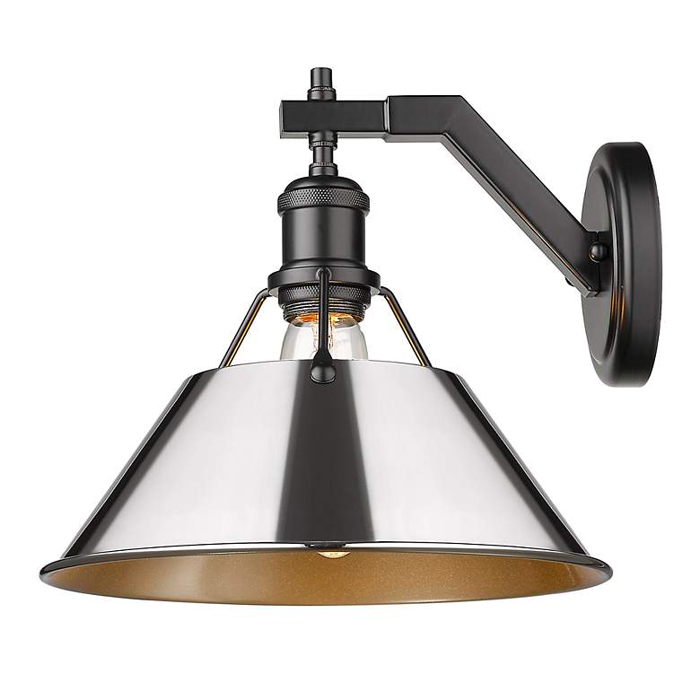 Image 3 Orwell 10" Wide Wall Sconce in Matte Black with Chrome more views