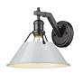 2_Orwell 10" Wide Wall Sconce in Matte Black with Dusky Blue more views