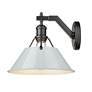 3_Orwell 10" Wide Wall Sconce in Matte Black with Dusky Blue more views