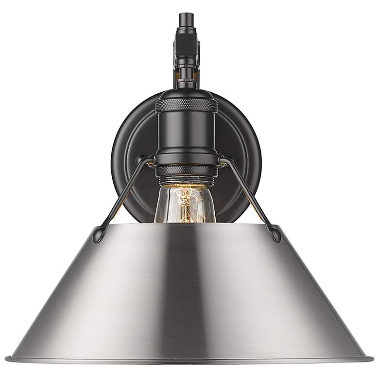 Image 1 Orwell 10" Wide Wall Sconce in Matte Black with Pewter