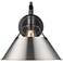 Orwell 10" Wide Wall Sconce in Matte Black with Pewter
