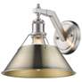 Thumbnail1 of Orwell 10" Wide Wall Sconce in Pewter with Aged Brass