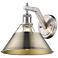 Orwell 10" Wide Wall Sconce in Pewter with Aged Brass