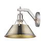 Thumbnail3 of Orwell 10" Wide Wall Sconce in Pewter with Aged Brass more views