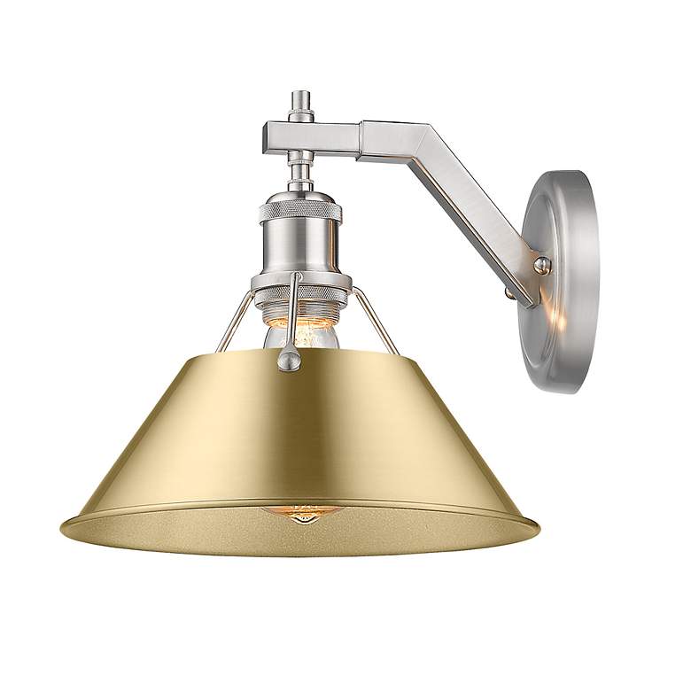 Image 3 Orwell 10" Wide Wall Sconce in Pewter with Brushed Champagne Bronze more views