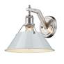 Thumbnail2 of Orwell 10" Wide Wall Sconce in Pewter with Dusky Blue more views
