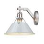 Thumbnail3 of Orwell 10" Wide Wall Sconce in Pewter with Dusky Blue more views