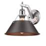 Thumbnail2 of Orwell 10" Wide Wall Sconce in Pewter with Rubbed Bronze more views