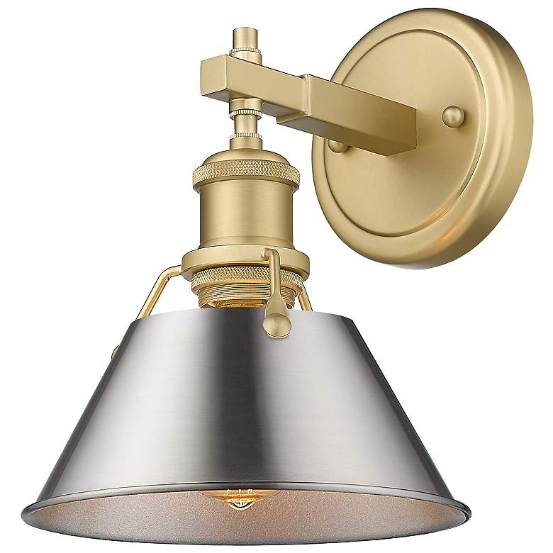Image 2 Orwell 10"H Brushed Champagne Bronze and Pewter Wall Sconce more views