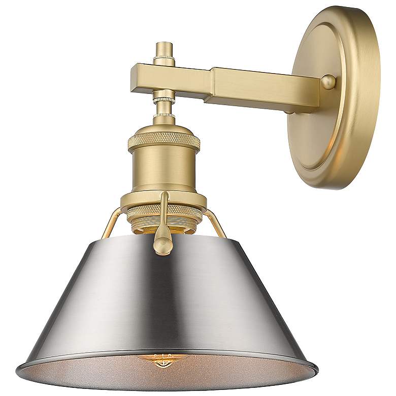 Image 3 Orwell 10"H Brushed Champagne Bronze and Pewter Wall Sconce more views