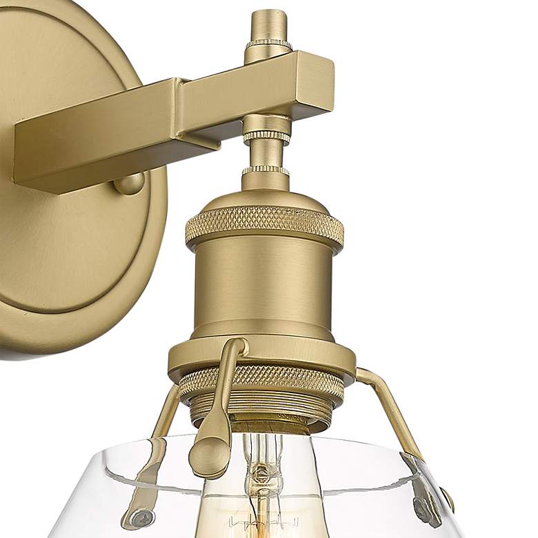 Image 2 Orwell 10"H Brushed Champagne Bronze Clear Glass Wall Sconce more views