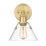 2_Orwell 10"H Brushed Champagne Bronze Clear Glass Wall Sconce more views