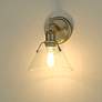 4_Orwell 10"H Brushed Champagne Bronze Clear Glass Wall Sconce more views