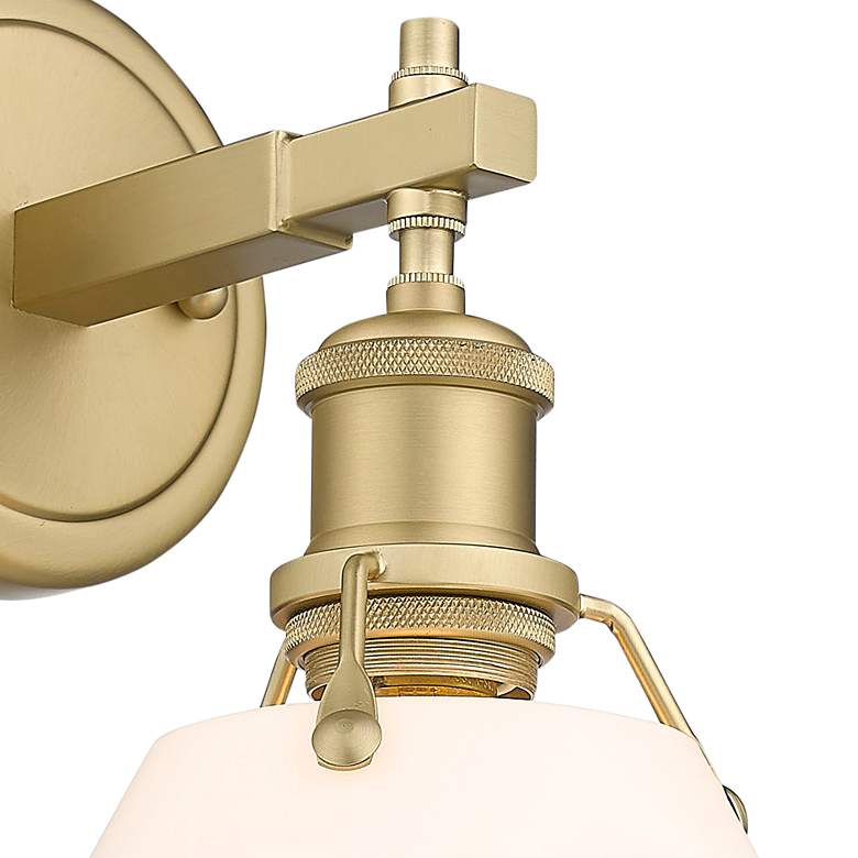 Image 2 Orwell 10"H Brushed Champagne Bronze Opal Glass Wall Sconce more views
