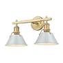 3_Orwell 10"H Champagne Bronze 2-Light Sconce w/ Dusky Blue more views