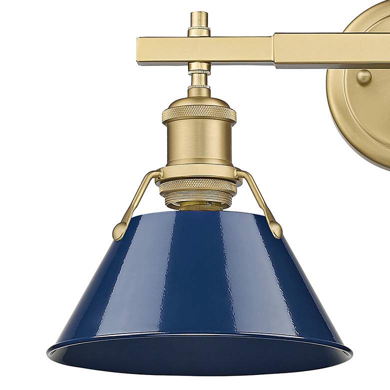 Image 2 Orwell 10"H Champagne Bronze 2-Light Sconce w/ Matte Navy more views