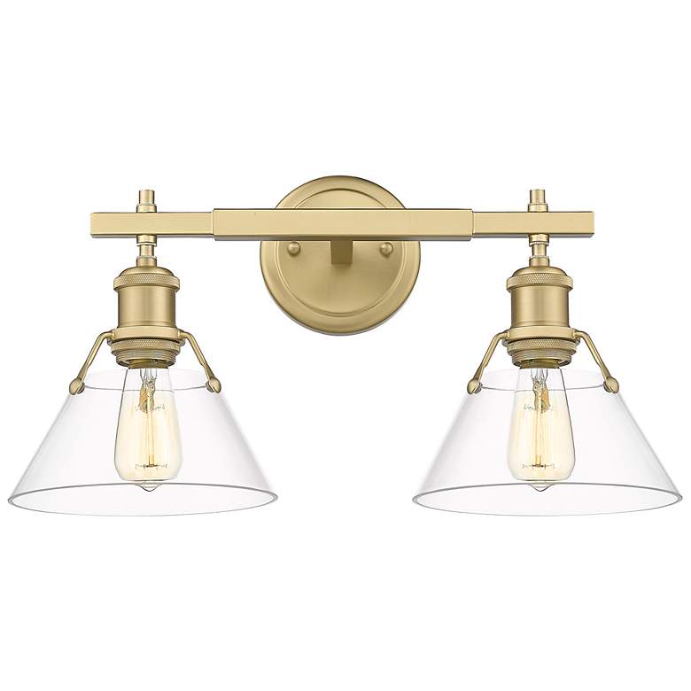 Image 2 Orwell 10"H Champagne Bronze 2-Light Sconce with Clear Glass